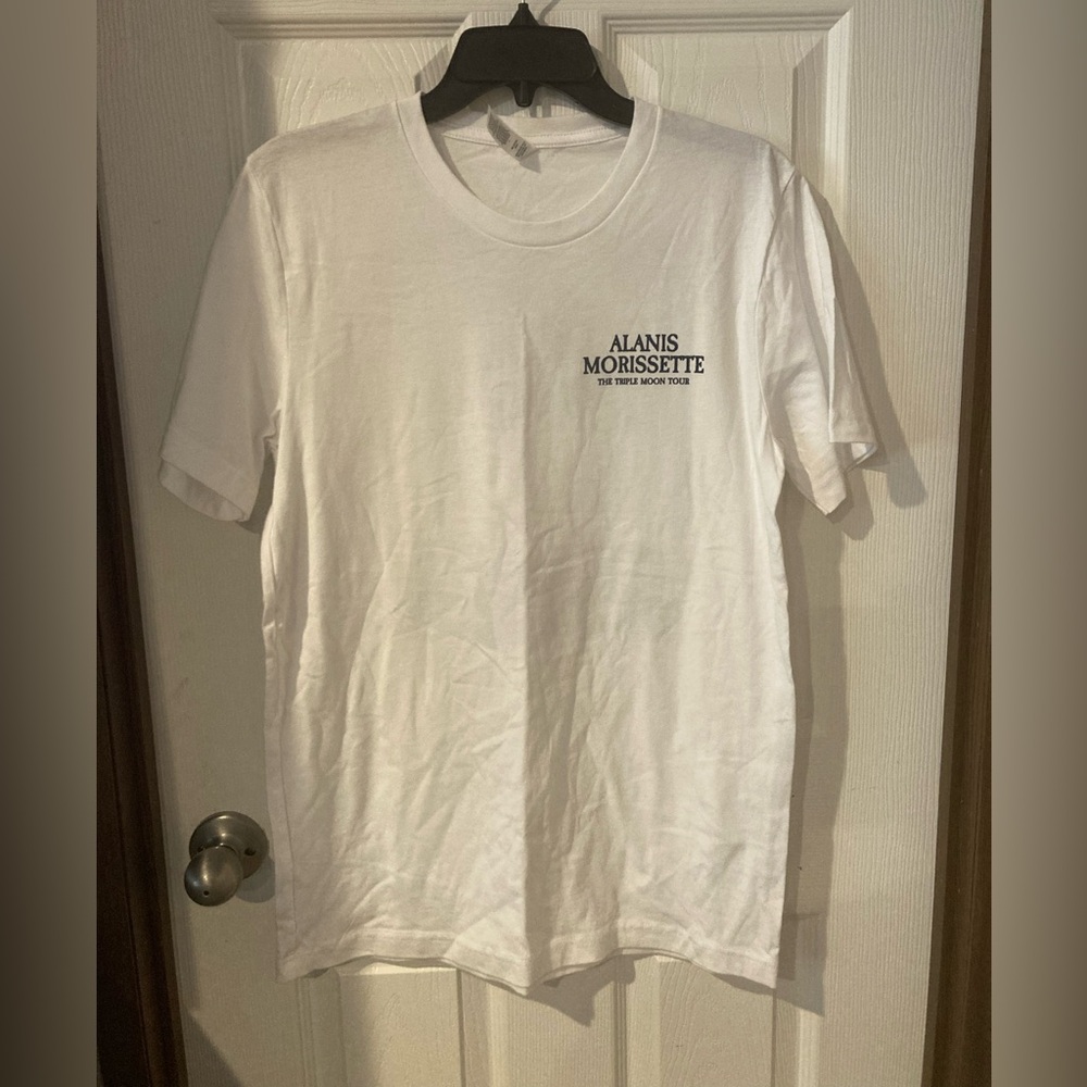 Canvas White Graphic Men's Tee Alanis Morissette Triple Moon Tour Medium